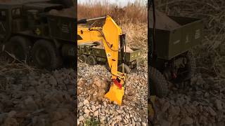 CAT excavator truck plus loader truck [upl. by Ellenyl]