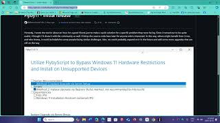 Windows 11 24H2 Bypass minimum requirements using Flyby11 tool from GitHub [upl. by Sunderland]