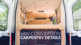 Interior Buildout Details  Camper Van Conversion [upl. by Nnaitsirk284]