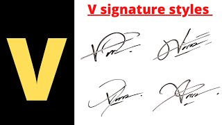 V signature style  Letter V signature  V signature [upl. by Melony]