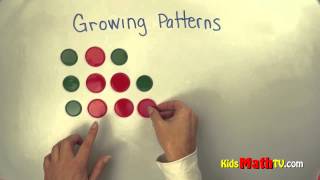 Learn Growing Patterns in this Math Video tutorial Kindergarten lesson for kids [upl. by Tiphani622]