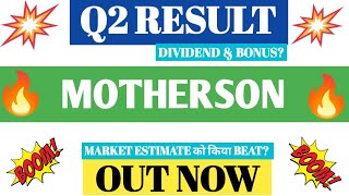 MOTHERSON Q2 RESULTS 2025  MOTHERSON Q2 RESULTS TODAY  MOTHERSON LATEST NEWS TODAY [upl. by Brunk]