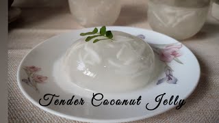 COCONUT PUDDING  Tender Coconut Jelly  Tender Coconut Water Jelly Pudding  Summer Dessert Recipe [upl. by Towers]