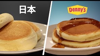 DENNYS PANCAKES VS JAPANESE PANCAKES [upl. by Konyn709]