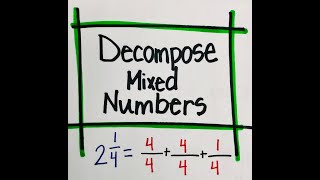 How to decompose fractions 4th Grade Math [upl. by Biegel27]