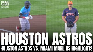 Houston Astros vs Miami Marlins Spring Training Game Highlights  Vidal Brujan Homer for Miami [upl. by Theodore289]