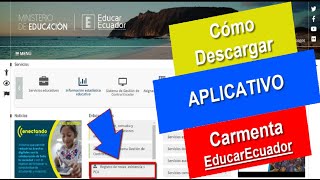 Cómo descargar descomprimir y abrir el Aplicativo Carmenta de EducarEcuador [upl. by Eesak]