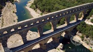 Images aériennes par drone du Pont du Gard pour télévision Italienne [upl. by Baerman26]