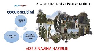 Atatürk İlkeleri ve İnkılap Tarihi 1 Vize Sınavına Hazırlık [upl. by Selassie100]