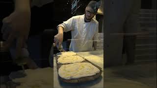 Italian Focaccia Preparing the Shovel London Food [upl. by Annaillil]