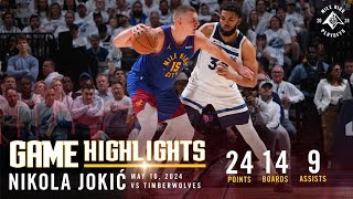 Nikola Jokić Full Game Three Highlights vs Timberwolves 🎥 [upl. by Hachmin]