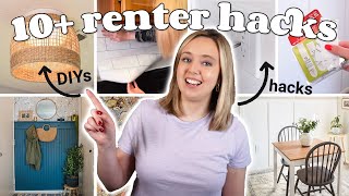 the BEST hacks  DIYs for your apartment 🌟 10 renterfriendly ideas [upl. by Eelrefinnej722]