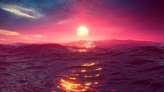 Calming Ocean Sunset Ambience  12 Hours  4K Ultra HD [upl. by Macfarlane]