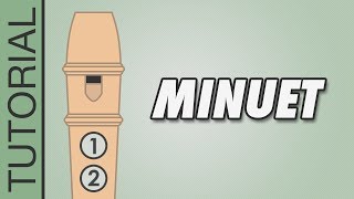 Bach  Minuet  Recorder Tutorial [upl. by Philis]