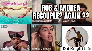 ROB amp ANDREA 20 CONFIRMS SHE STILL WANTS ROB from LOVE ISLAND USA  via TIK TOK LIVE w Casa Boys [upl. by Odelinda257]