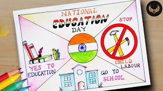 National Education Day Drawing  Haw to Draw National Education Day Poster  National education day [upl. by Ayimat]