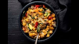 Israeli Couscous Salad with Chickpeas [upl. by Aneema]