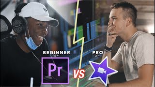 Beginner Editor on Adobe Premiere VS Pro on iMovie  Video Editing Showdown [upl. by Aisnetroh]