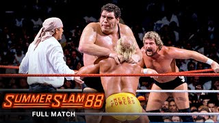 FULL MATCH  Hulk Hogan amp Randy Savage vs Andre the Giant amp The Million Dollar Man SummerSlam 1988 [upl. by Nala]