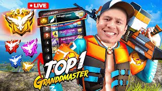 Top 1 Grandmaster Live Push with V Badge Youtubers ✌ freefire live tondegamer [upl. by Ahsiema]