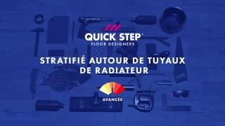 Pose dun sol stratifié autour de tuyaux de radiateur  Tutoriel QuickStep [upl. by Agnizn]