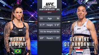 NORMA DUMONT VS GERMAINE DE RANDAMIE FULL FIGHT UFC VEGAS 90 [upl. by Animlehliw]