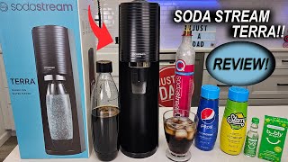 Soda Stream Terra Sparkling Water Carbonated Maker Review How to Make a Pepsi [upl. by Itaws]