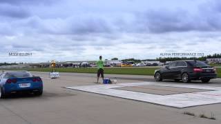 Alpha Performance E63 AMG Standing Half Mile PreTest vs Modified ZR1 [upl. by Eedyaj]