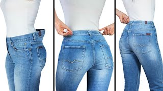 How to downsize jeans in the waist to fit you perfectly  perfect way Miarti 🧵✂️ [upl. by Boorer589]