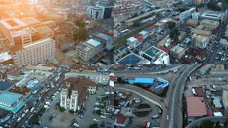 KUMASI GHANA By Drone 4K Aerial Drone Footage of Adum Roman Hill and Asafo Interchange [upl. by Breech]