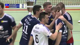 HL Männer Playoff 1 Volley Amriswil  Lausanne UC [upl. by Enyalb]