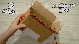 ✔ 2 Cardboard BOX Ideas 😱😍  DIY RECYCLE CARDBOARDS [upl. by Htezil412]