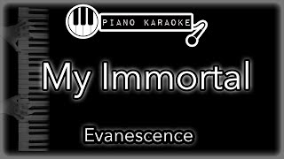 My Immortal  Evanescence  Piano Karaoke Instrumental [upl. by Nisse]