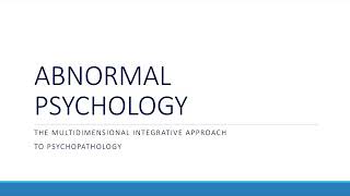 Abnormal Psych Diathesis Stress Model [upl. by Almond732]