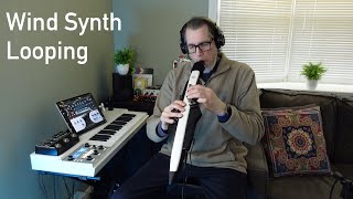 Wind Synth Looping — Roland Aerophone AE20 Wind Synth Gauss Field Looper Spatializer AUM [upl. by Landon]