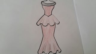 Kolay elbise çizimidraw dress [upl. by Irab]