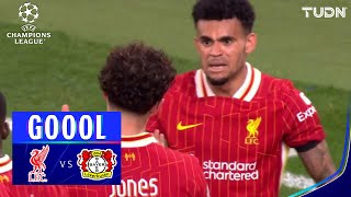 ¡COLOMBIANO Golazo de Luis Díaz  Liverpool 10 Bayer Leverkusen  UEFA Champions League 2425TUDN [upl. by Lasala]