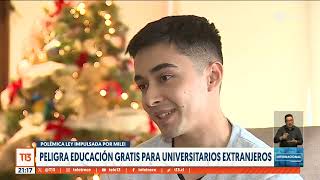 Polémica ley impulsada por Milei Peligra educación gratis para universitarios extranjeros [upl. by Niveg]