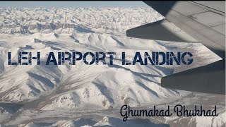 Breathtaking view of landing at Leh Airport  Flying over Himalaya mountains  Ghumakad Bhukhad [upl. by Mag]