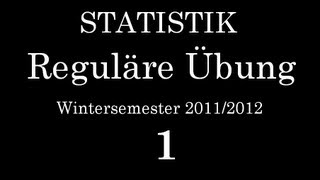 StatistikÜbung am 28102011 1 Übung [upl. by Alessandro]