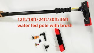 12ft18ft24ft30ft36ft aluminum telescopic water fed pole with brush [upl. by Obrien]