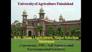 BSc Hons Agriculture Major Selection Awareness [upl. by Dusa]