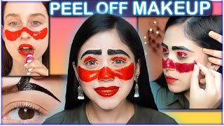 Full Face Peel Off Makeup  Peel off lipstick  Peel of Eyebrow Tint  Ronak Qureshi [upl. by Linell]