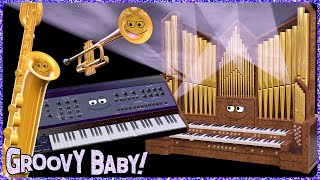 quotGospelquot – Baby Sensory Music Video – Energetic Animated Instruments Play Upbeat Music [upl. by Nerradal]