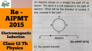 An electron moves on a straight line path XY as shown The abcd is a coil adjacent to the pathof el [upl. by Maximo]