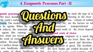 class 9th l geography l chapter 4 exogenetic processes part 2 questions and answers [upl. by Notsuj390]