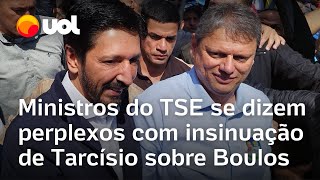 Ministros do TSE se dizem perplexos com insinuação de Tarcísio sobre Boulos [upl. by Auberon54]