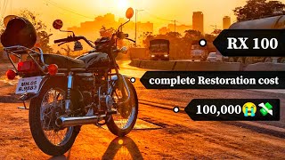 YAMAHA RX 100 COMPLETE RESTORATION COST ❤️💰 [upl. by Shurlocke]