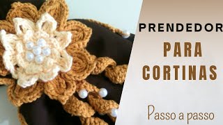 COMO FAZER UM PRENDEDOR PARA CORTINAS EM CROCHÊ  HOW TO MAKE A CROCHET CURTAIN CLAMP [upl. by Amik]