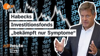 Wirtschaftskrise TopÖkonom über Habecks Investitionsfonds  ZDFheute live [upl. by Burkhard]